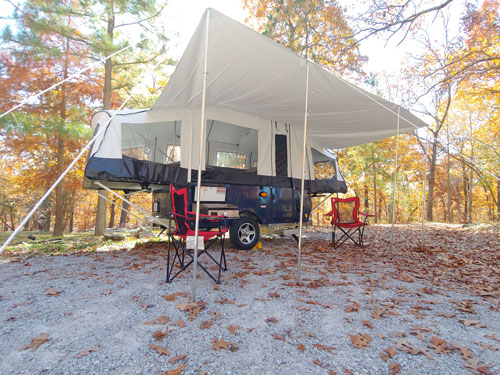 Awning (6' extension w/adjustable poles, stakes and rope)