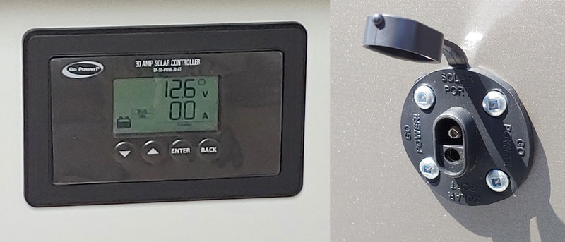 Solar Ready Package (30 AMP onboard controller/battery monitor, 2-pin SAE exterior plug for panels)